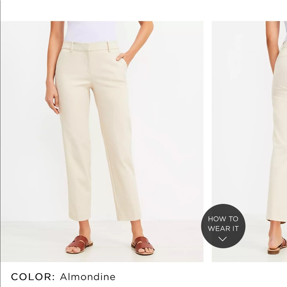 LOFT Rivera Slim Pant Women’s 0. Regular color Almondine